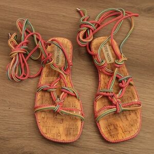 Steve Madden Women's Sensible Multi Ankle Rope Sandals Size 7 women’s